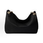 PRADA Mariner Mariner enamel metal triangular logo contrasting color design single-shoulder bag, large black for women